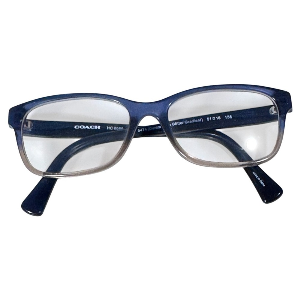 COACH HC6089 5474 denim taupe glitter gradient Women's 51 mm Eyeglasses frames